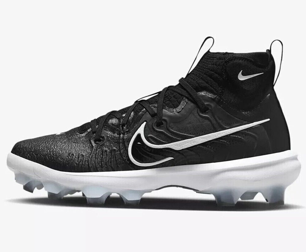 Size 12 Nike Alpha Huarache NXT MCS Baseball Cleats DJ6519-001 Black/White